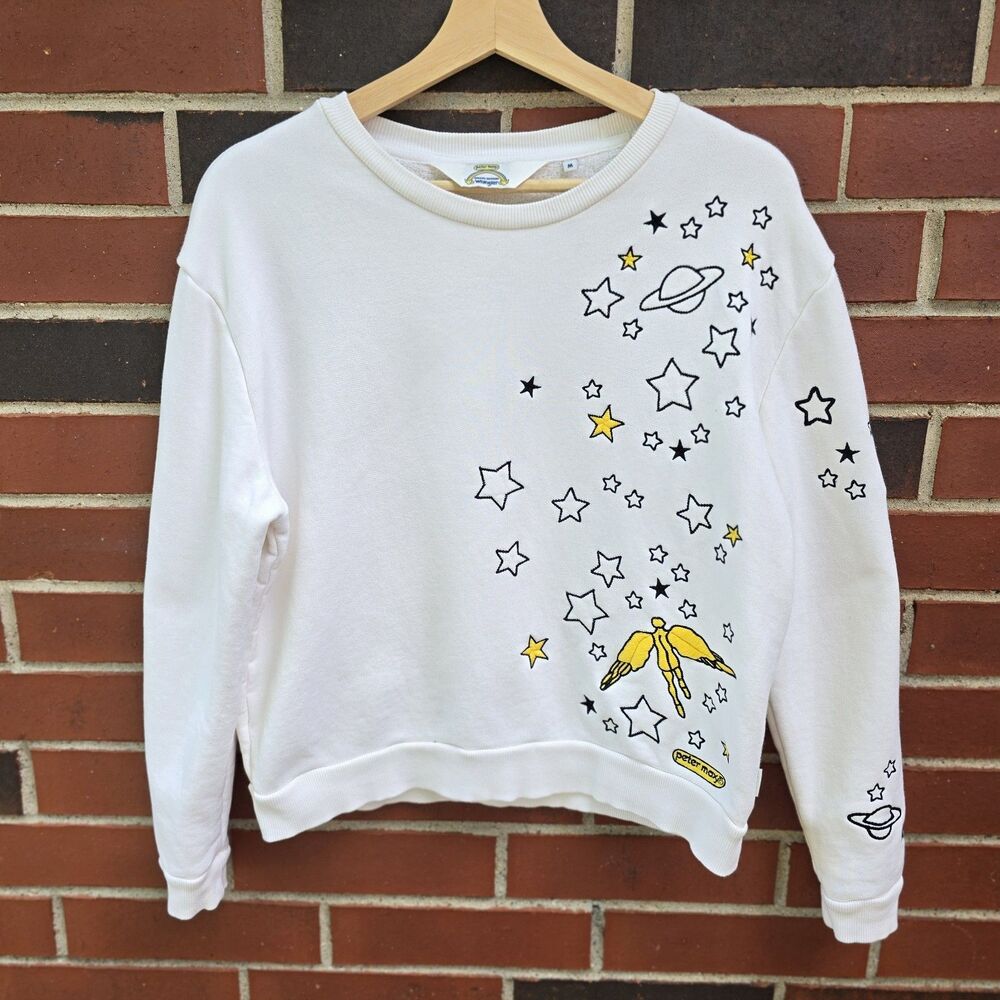 Wrangler x Peter Max Special Edition Womens Medium Pullover Sweater Cotton Cream